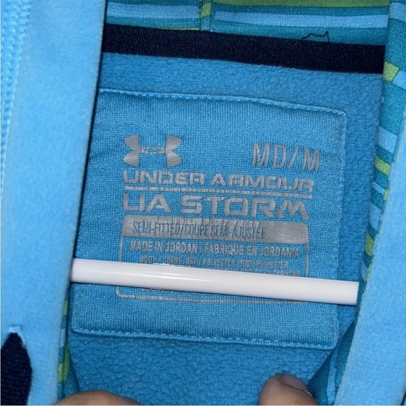 Under Armour Light Blue Hoodie with Logo - Picture 5 of 5